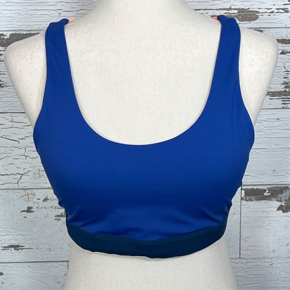ZYIA Light N Tight Strappy Padded Sports Bra Blue Sz XL NWOT